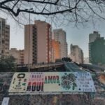 Captivating street art on vibrant urban backdrop in São Paulo, Brazil.